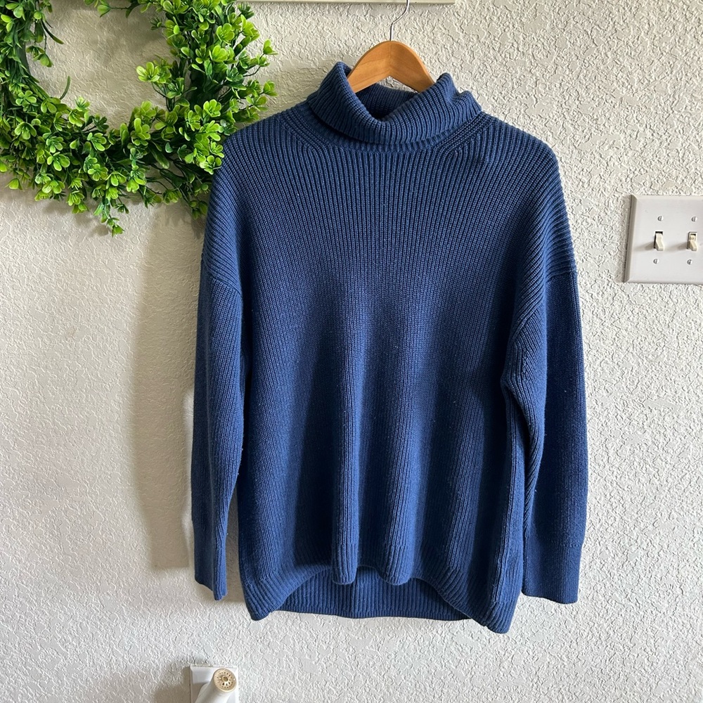 J. Crew Blue Turtleneck Sweater